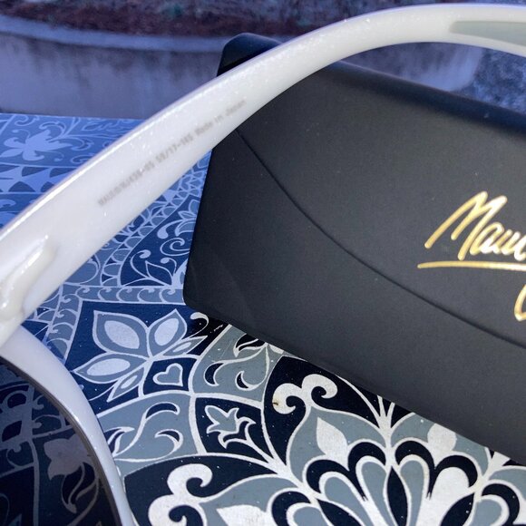 Maui Jim Nahiku MJ 436 05 White Pearl Frame POLARIZED Lens Sunglass Women's New - Picture 4 of 16